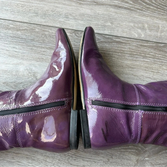 Bravo Browns Purple Patent Leather Riding Boots - Picture 12 of 16
